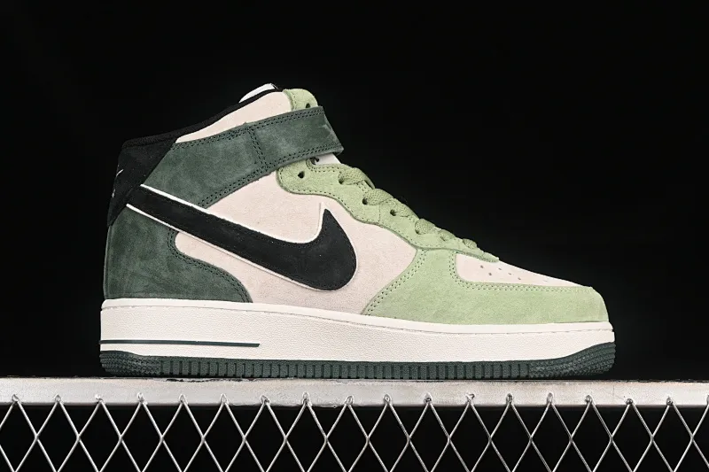 All categories Nk Air Force 1 Air Force series Nk Air Force 1 Mid Air Force mid-top Nk Air Force 1'07 Mid black military green Air Force One mid-top casual sneakers CG9908-103